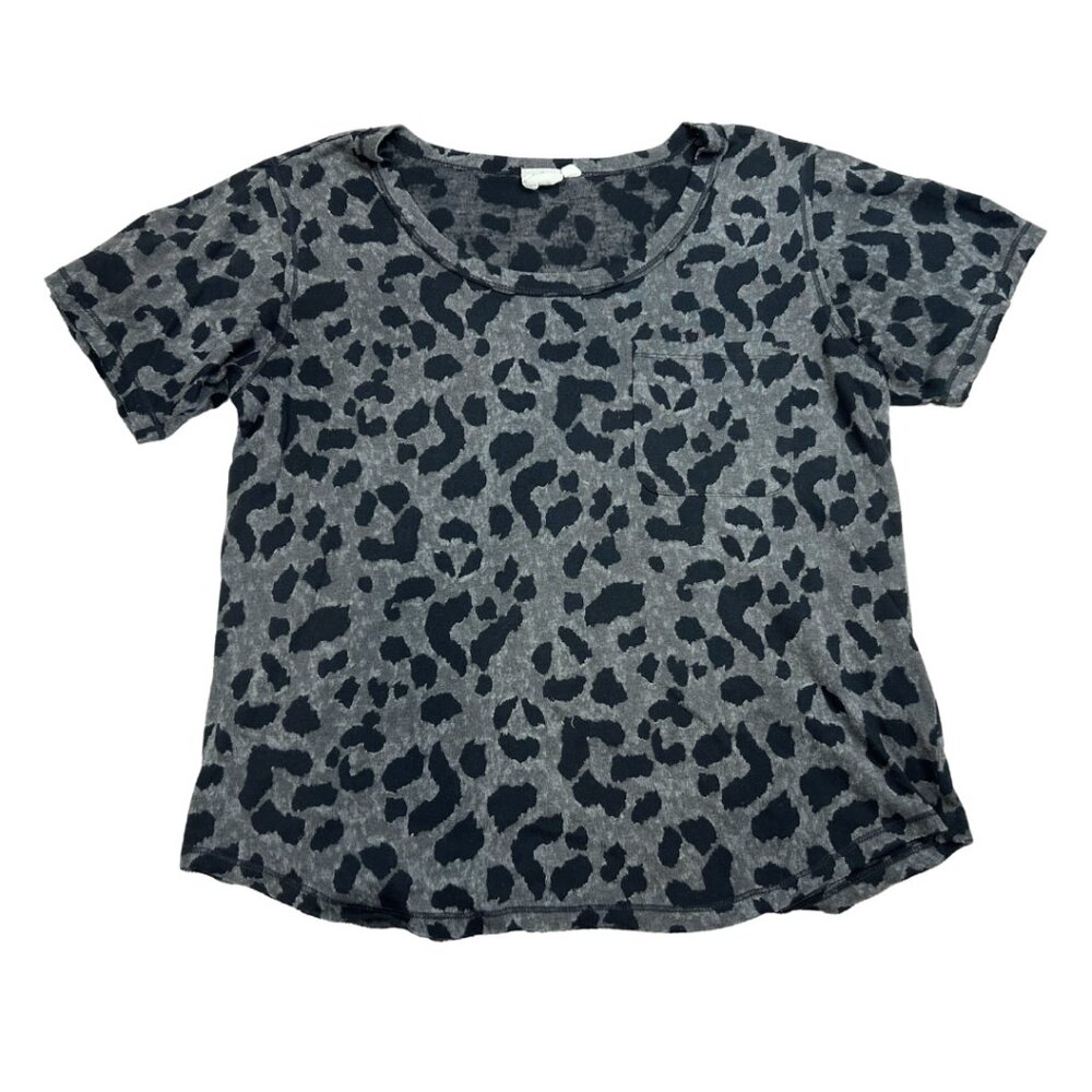 Black Gray White Crow Women's Top Half Sleeve Medium